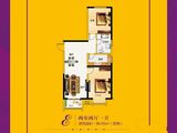 华昱骏景_2室2厅1卫 建面96平米