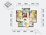建安御锦珑湾_2室2厅2卫 建面89平米