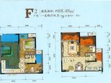 光亮天润城_1室2厅2卫 建面88平米