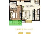 观园壹号_3室2厅2卫 建面115平米