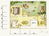 中铁国际生态城_1室2厅2卫 建面106平米
