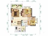 恒大翡翠华庭_2室2厅1卫 建面74平米