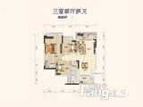 汇景城市中心_3室2厅2卫 建面107平米