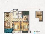 君泰尚德花园_3室2厅1卫 建面88平米