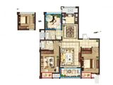 梧桐香郡花园_3室2厅2卫 建面122平米