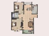 绿波景园_2室2厅1卫 建面90平米