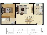 鑫川花园_1室1厅1卫 建面63平米