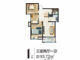 中信广场_3室2厅1卫 建面93平米