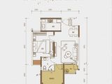 岭秀城壹号_1室2厅1卫 建面75平米