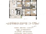 东江湾1号_4室2厅2卫 建面179平米