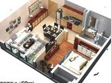 红星大都汇_1室2厅1卫 建面69平米