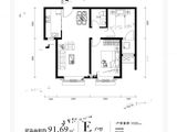 澜郡华府名门_2室2厅1卫 建面91平米