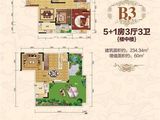 高铁2号_6室3厅3卫 建面234平米
