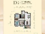 一品江山_3室2厅1卫 建面98平米