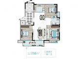 中庚香海新时代_3室2厅1卫 建面116平米