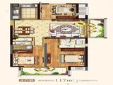 中庚香城云开_3室2厅2卫 建面117平米