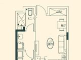 恒大云玺_1室2厅1卫 建面54平米