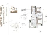 中海牧雲山_2室2厅1卫 建面80平米