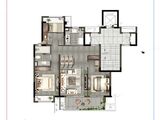 万科时代之光_3室2厅1卫 建面100平米