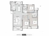 金地滨河风华_3室2厅2卫 建面129平米