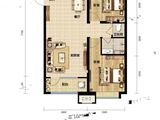绿地新里城西斯莱公馆_3室2厅1卫 建面107平米