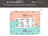 南宁华润大厦BC座_B座23楼平面图 建面1017平米