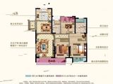 襄阳吾悦广场_3室2厅2卫 建面128平米