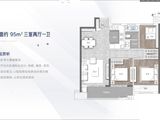 兴港和昌凌云筑_3室2厅1卫 建面95平米