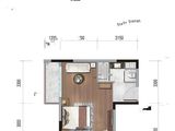 碧桂园万象荟_1室1厅1卫 建面47平米