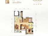 佳源嘉晟悦海印象_4室2厅2卫 建面89平米