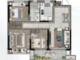 正荣悦珑府_3室2厅1卫 建面89平米
