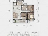 碧桂园西棠_3室2厅1卫 建面100平米