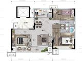 碧桂园云和天境_3室2厅2卫 建面115平米