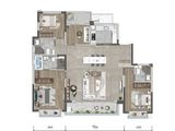 龙湖中天天玥_4室2厅3卫 建面170平米