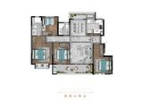 龙湖迪鑫九里晴川_4室2厅2卫 建面125平米