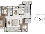 天璞_3室2厅2卫 建面116平米