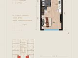 天惠国际公寓_1室1厅1卫 建面38平米
