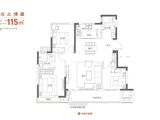 保利和光瑞府_3室2厅2卫 建面115平米