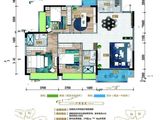 臻景誉丰花园_4室2厅2卫 建面124平米