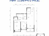 岗宏融湖盛景花园_3室2厅2卫 建面95平米