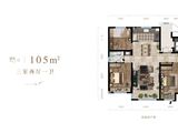 方大白沙岛壹号_3室2厅1卫 建面105平米