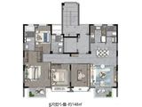 中国铁建熙语_4室2厅3卫 建面148平米